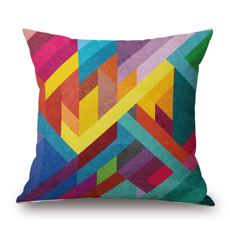 18 &quotЕвропейский Простой цветной окрашенный хлопковый льняной геометрический