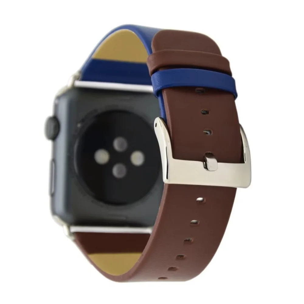 Дизайн, двойной цвет, стильный ремешок для часов apple watch, 42 мм, 38 мм, ремешок из натуральной кожи для iwatch, серия 4, 3, 2, 1, ремешок