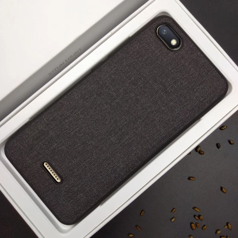 Чехол для Xiaomi Redmi 6A роскошный тканевый брезент из мягкой искусственной кожи