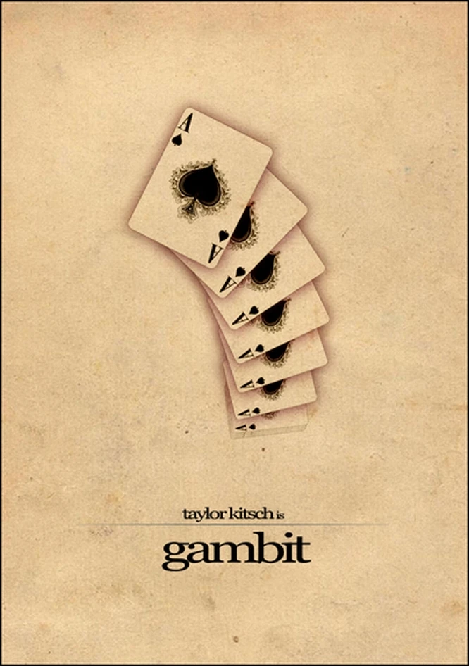 Gambit минимализм агитация винтажная декоративная крафт бумага постер сделай сам