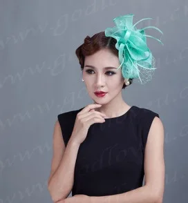 Женские шляпы и вуалетки с перьями для вечевечерние |