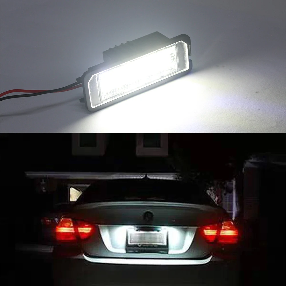 DXZ 2Pcs Car License Plate Led Light Lamps 12V 24V for VW GOLF 4 5 6 7 Polo 6R Passat CC Sedan Phaeton Scirocco EOS NEW BEETLE | Автомобили
