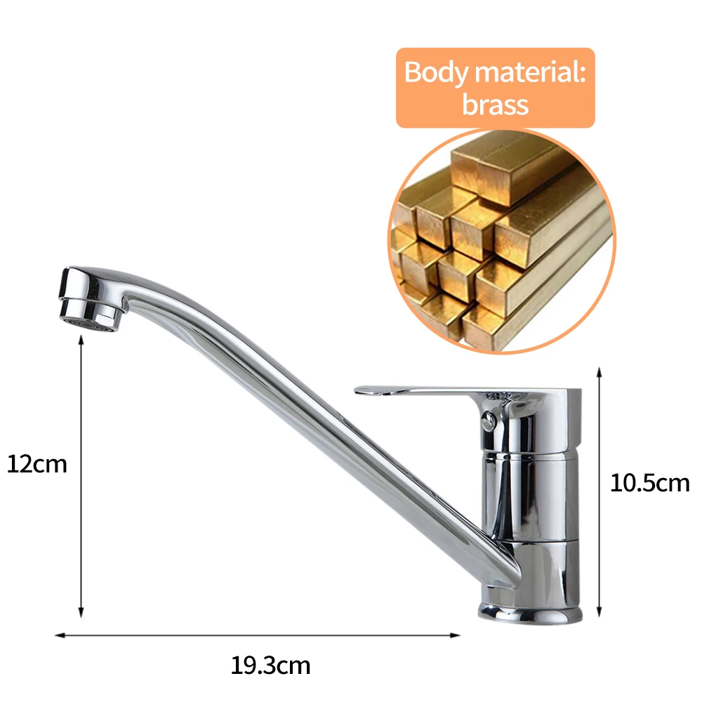 Kitchen Faucet Sink water Faucet Brass Mixer crane 360 Degree Rotating Deck Mounted Cold and Hot Kitchen Mixer Taps