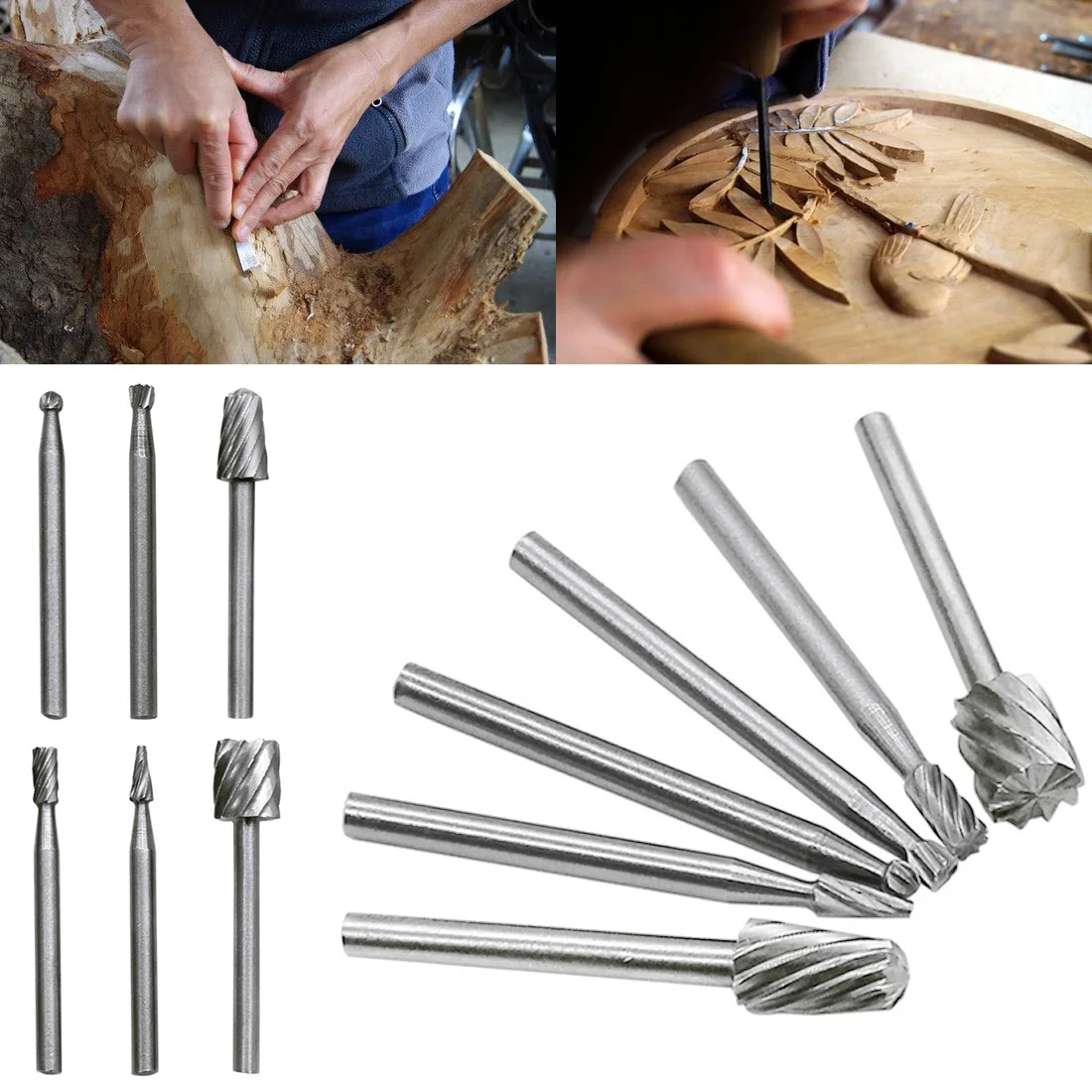 Набор фрез из быстрорежущей стали для древесины 6 шт./компл. набор аксессуаров