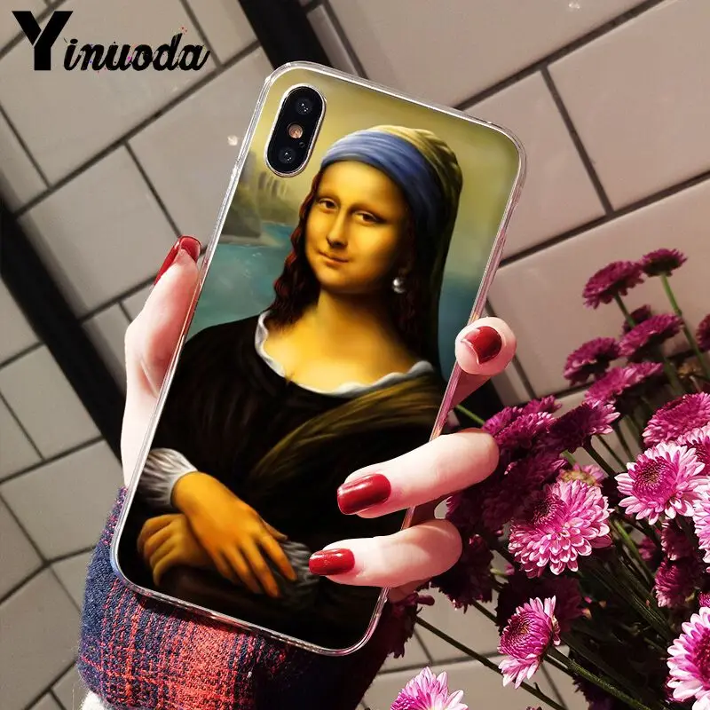 11pro MAX Van Gogh Mona Lisa Забавный чехол для телефона с грушевидными ушками iPhone 8 7 6 6S Plus X XS 5