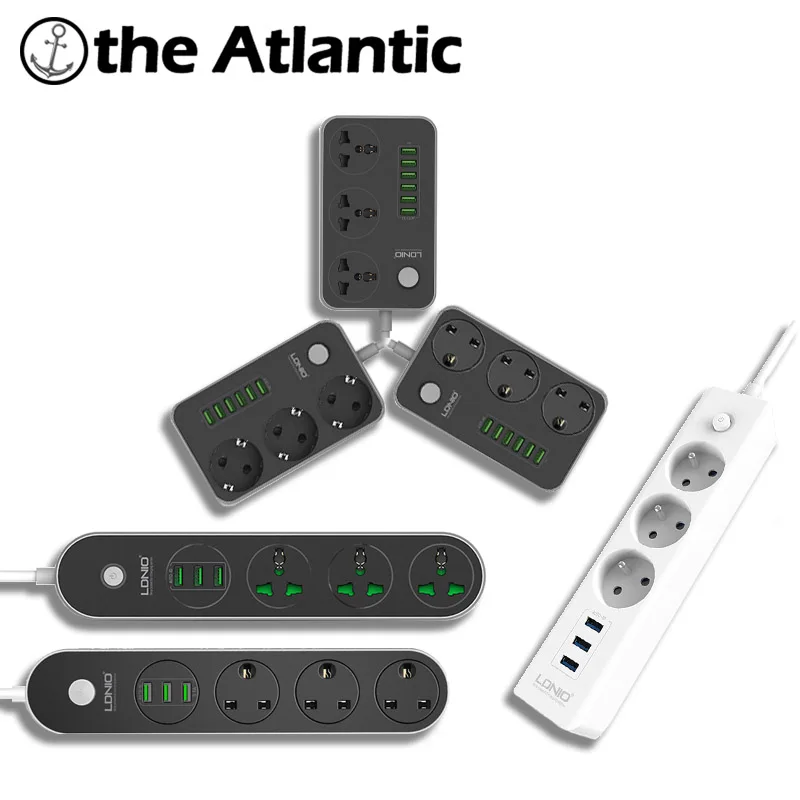 LDNIO все ЕС Великобритания Универсальный стандартный удлинитель с USB адаптером