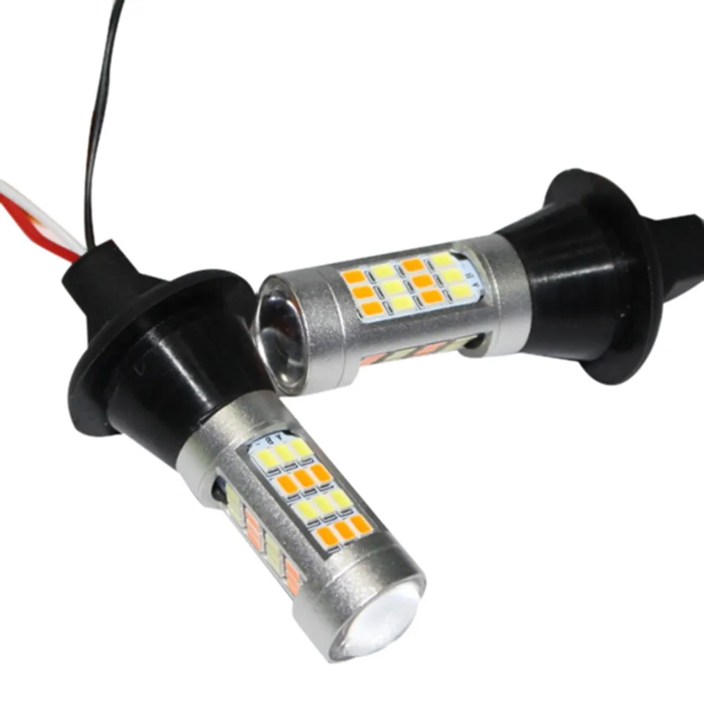 Новый стиль 2 шт. T20 7440 10 Вт 42SMD поворотники дневные ходовые огни светодиодная