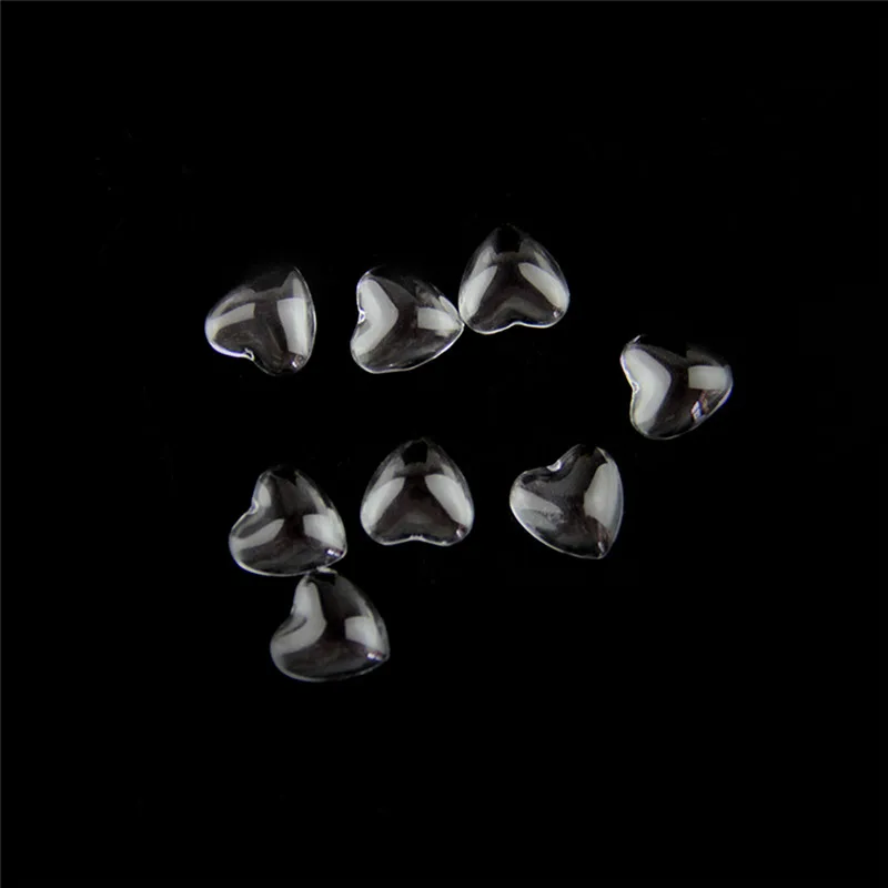 Сердце 100 шт. 12 мм плоская задняя прозрачная фотография Аксессуары Бесплатная