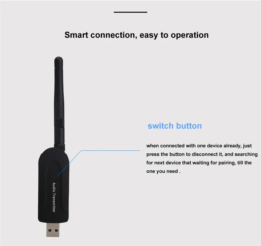 Bluetooth передатчик для ТВ ПК аудио стерео беспроводной адаптер антенна сигнал
