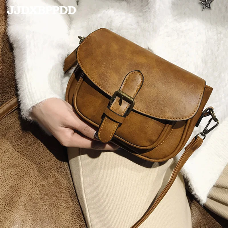 

JJDXBPPDD New Vintage Women Flap Fashion Casual Leather Shoulder Bags Lady Crossbody Messenger Bag Elegant Envelop Clutch Purse