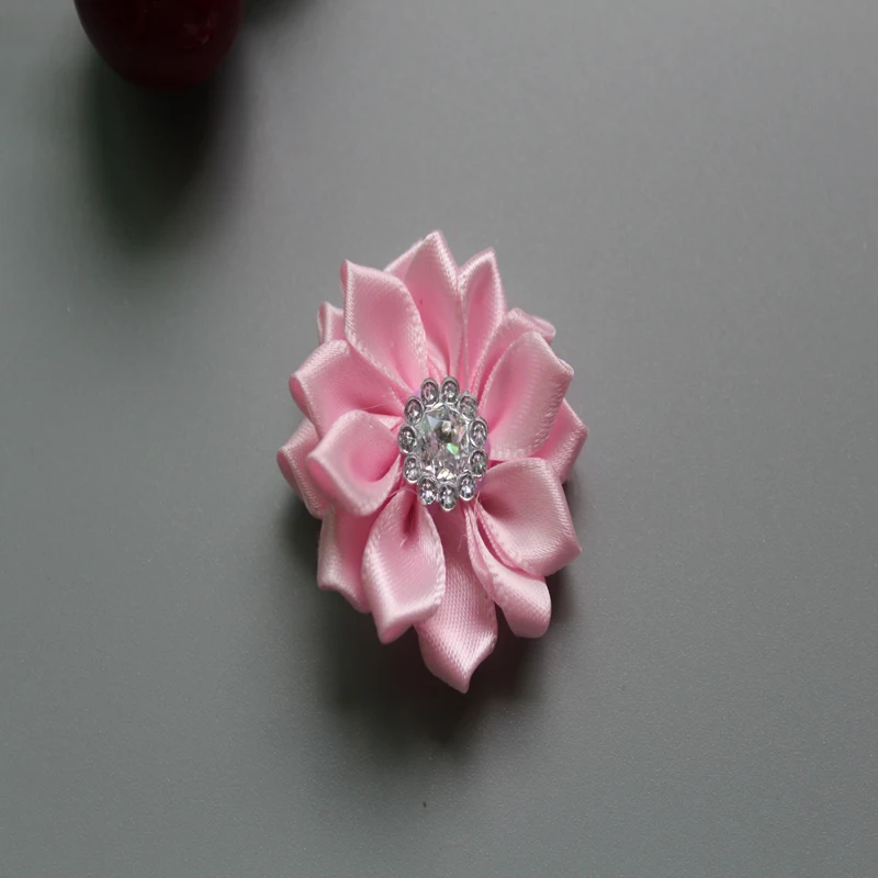 Подсолнух из атласной ткани без зажима для девочек аксессуары волос ручная