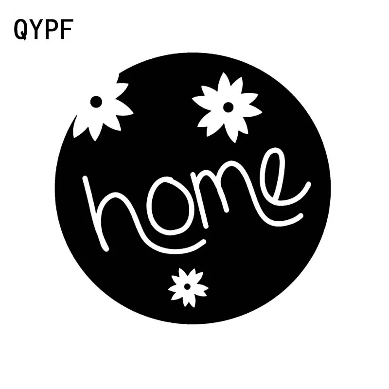 

QYPF 14.1cm*14.1cm Home Decorated With Flowers Beautiful And Simple Vinyl Car Window Sticker Decal C18-0513