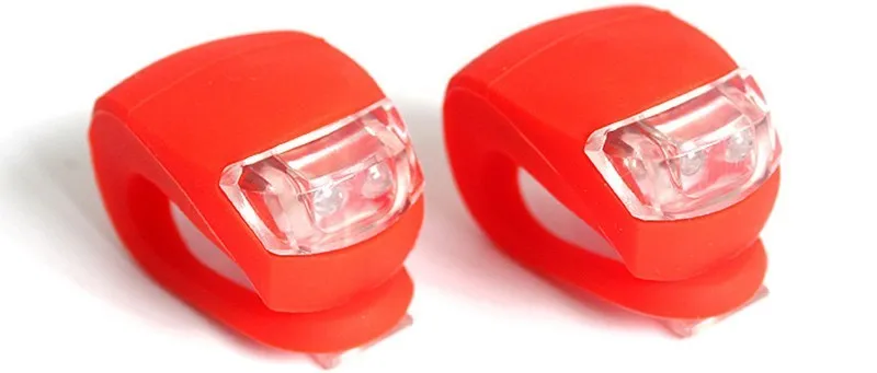 1pc Bicycle Silicone Led Light Head Front Rear Wheel LED Flash Safety Light Lamp 9 Colors With Battery flashlight for bicycle