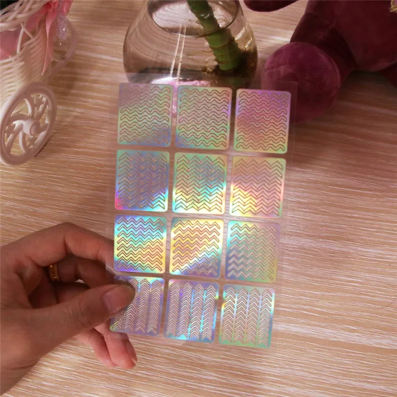 24 листа наклейки для ногтей Полые нерегулярные сетки трафарет многоразовые