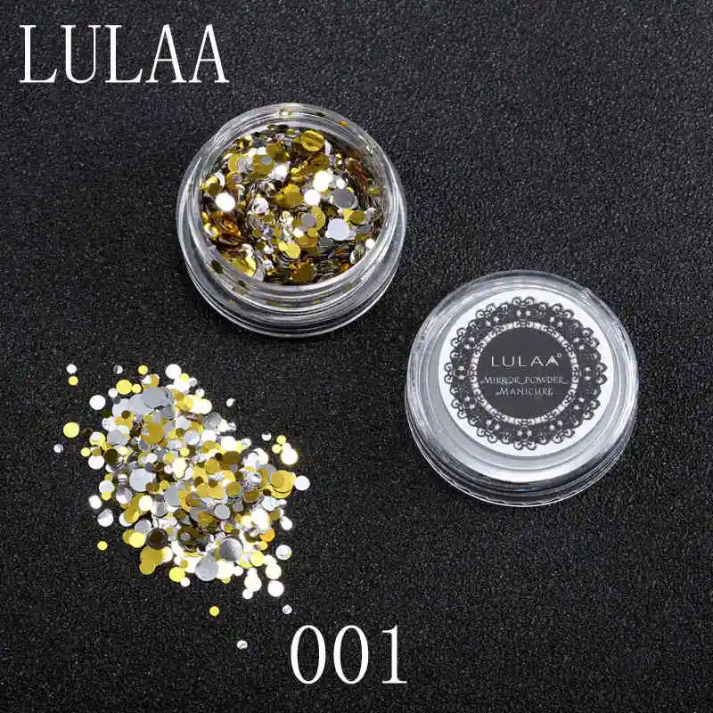 Lulaa 1 коробка блестящие круглый ультратонких Блёстки красочные Дизайн ногтей