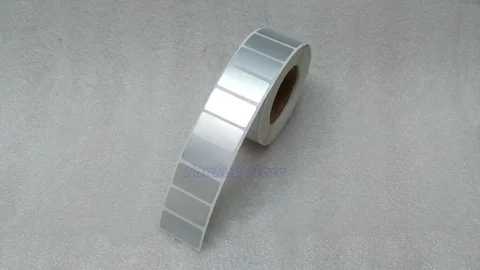 Серебряная фототкань 30*15 мм 1300 шт. матовая фотоводонепроницаемая маслостойкая этикетка штрих-кода