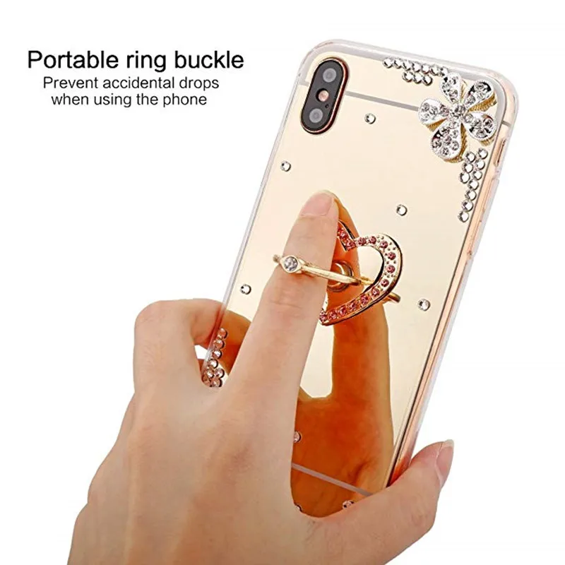 For Redmi 8 Note 7 5 6 pro 8T 5a 4x Mirror Love ring Case Phone cover Xiaomi Mi 9 A2 Lite Max 2 + 6a 8a | Мобильные телефоны и