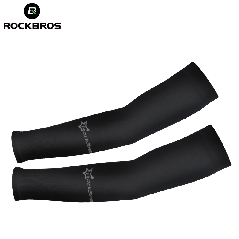 ROCKBROS ледяные тканевые гетры для бега с защитой от ультрафиолета, рукава для рук, баскетбола, кемпинга, езды на открытом воздухе, спортивная одежда, защитное снаряжение