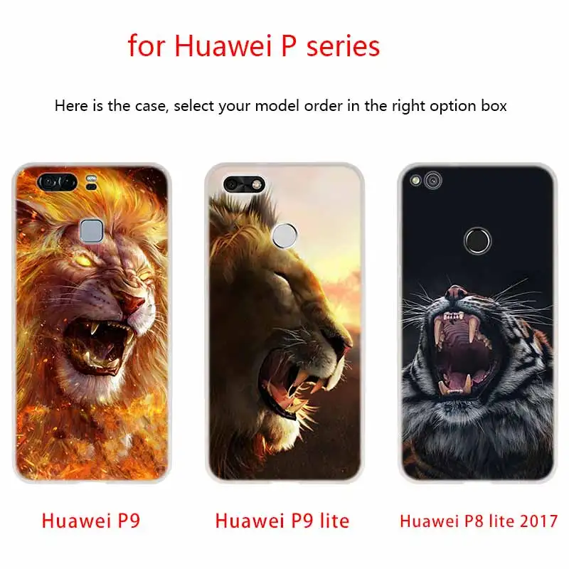 Свирепый тигр лев чехол для телефона Huawei P40 P9 P10 P20 P30 Lite Pro P Smart 2019 мягкий | Мобильные
