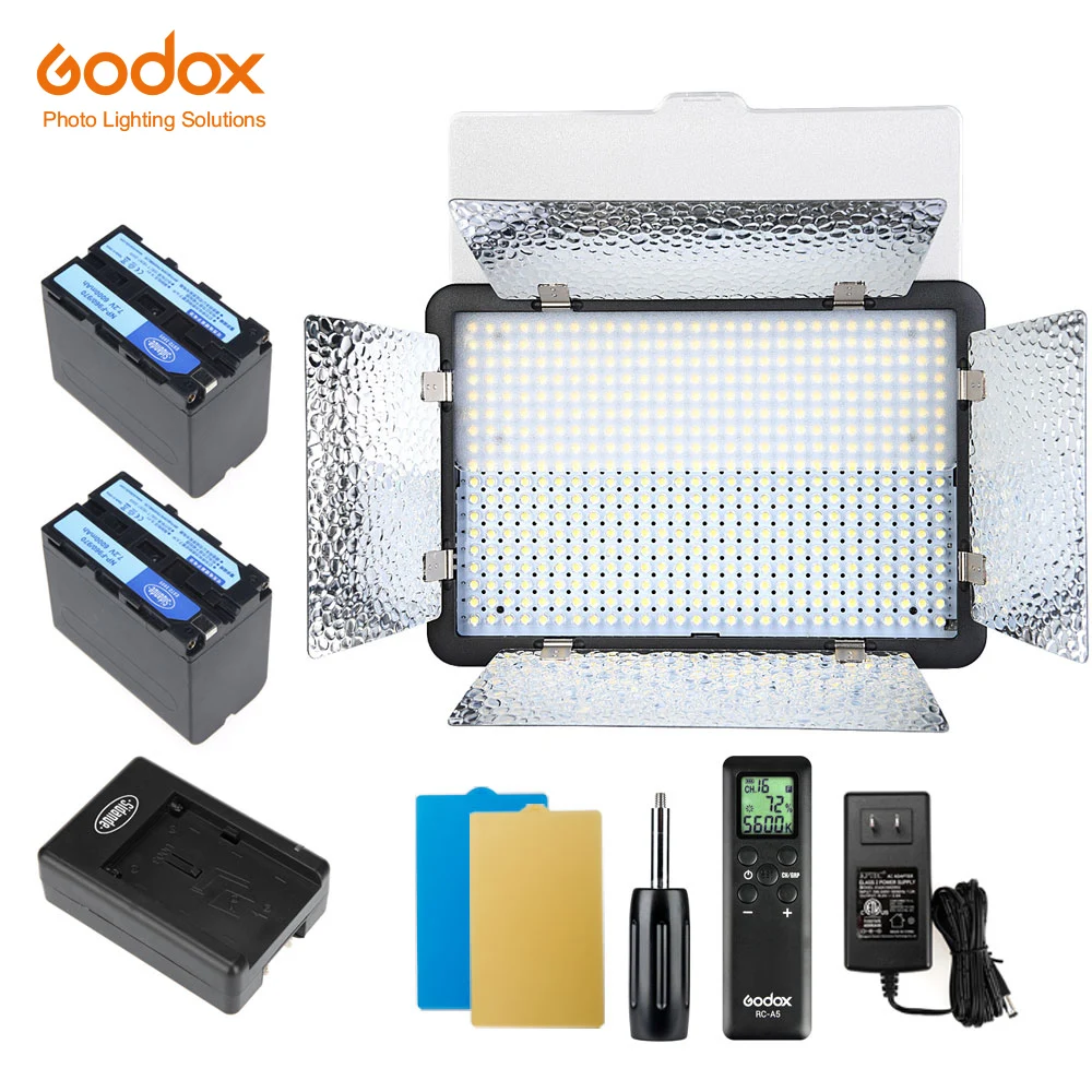 Godox LED 500LRW 5600K 500 Светодиодная лампа для видеосъемки + пульт дистанционного