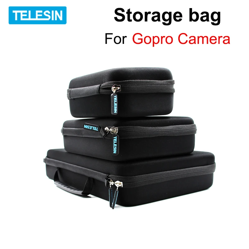 Сумка для хранения TELESIN защитный футляр из ЭВА Gopro Hero 7 6 5 4 Xiaomi YI 4k SJCAM SJ4000 5000 EKEN