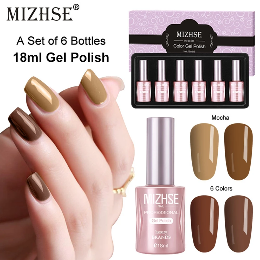 MIZHSE 18 мл Гель лак для ногтей Светодиодный УФ отмачиваемый Vernis Полупостоянный