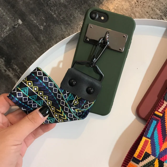 Новая футболка с национальным узором широкий ремешок чехол для iPhone X 8 7 плюс