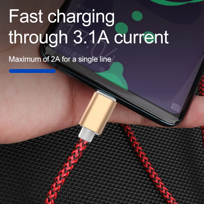 ROCK 3 в 1 USB кабель для iPhone X 8 7 6 Hi tensed Универсальный зарядный шнур микро usb type C samsung S9