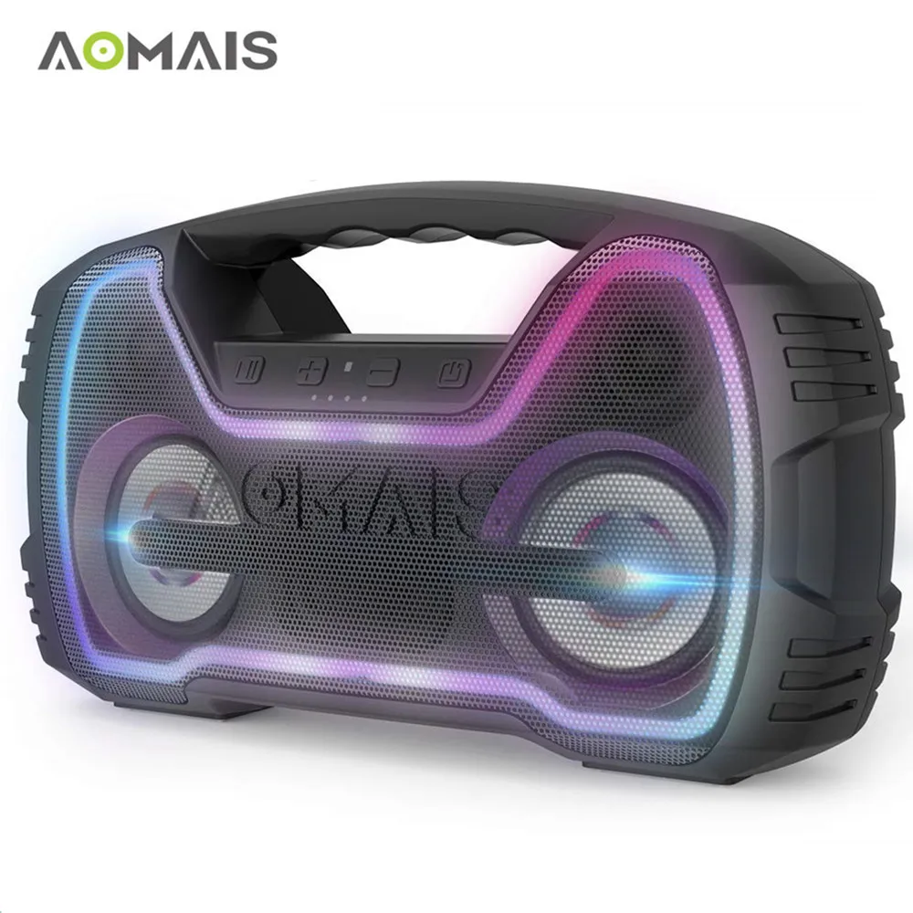 AOMAIS GO Mini Bluetooth Динамик с светодио дный свет 20 Вт превосходный звук Беспроводной