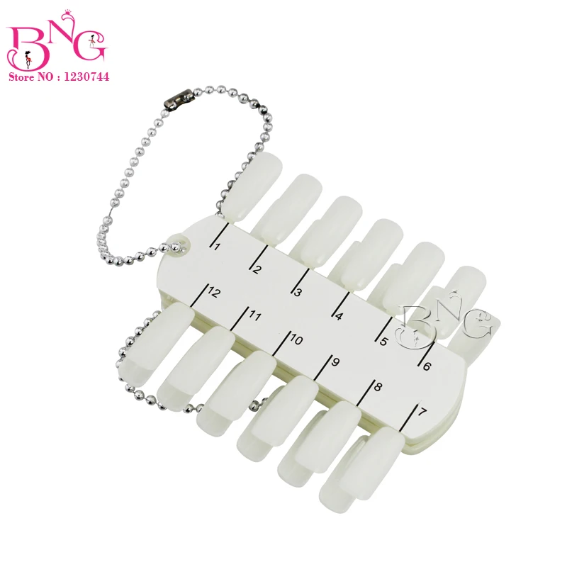 Beauty Nail Care Art Salon Natural Color ABS Material False Tips Polish UV Gel Display Nails Chart |