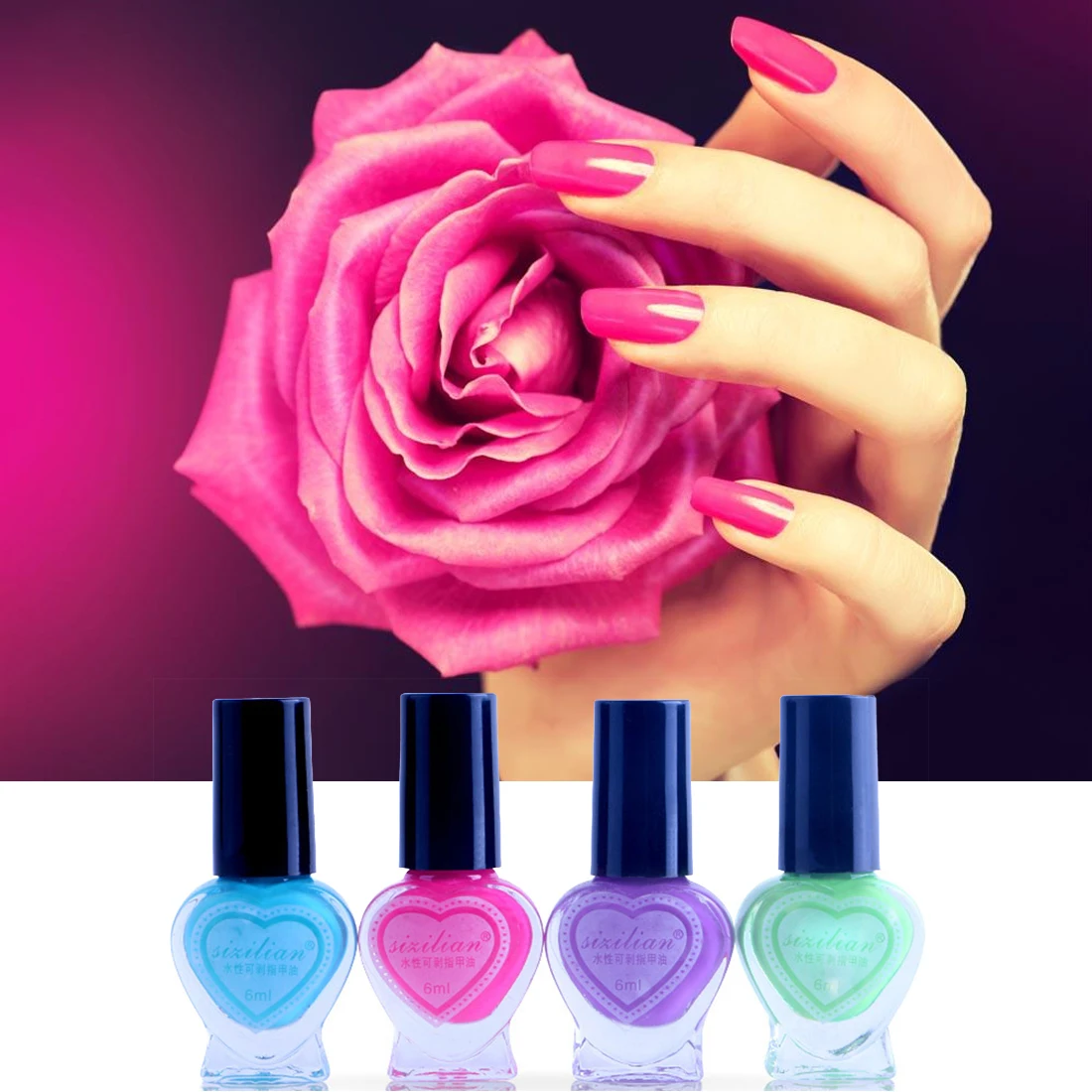 1 бутылка на водной основе лак для ногтей 6 мл 24 цвета Pro Salon Eco нетоксичный Отшелушивающий Быстросохнущий лак для ногтей