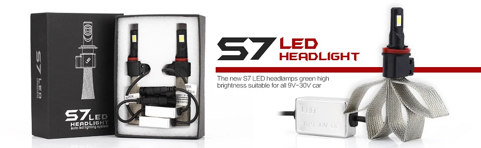 S7 Cветодиодные лампы для авто фары led лампа ходовые огни лед диодные лампы для авто автомобиля фара прожектор 72Вт 8000LM 6000К супер яркий H1 H3 H4 H7 H11 9005 9006 светодиодный налобный фонарь Водонепроницаемый 2шт