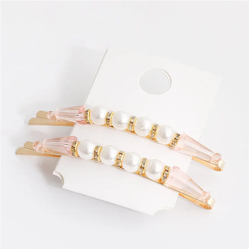 Light Pink 1 шт. корейские модные заколки для волос с жемчугом, сплав, заколка для волос, аксессуары для волос, инструменты для укладки волос, новинка - Цвет: Light Pink