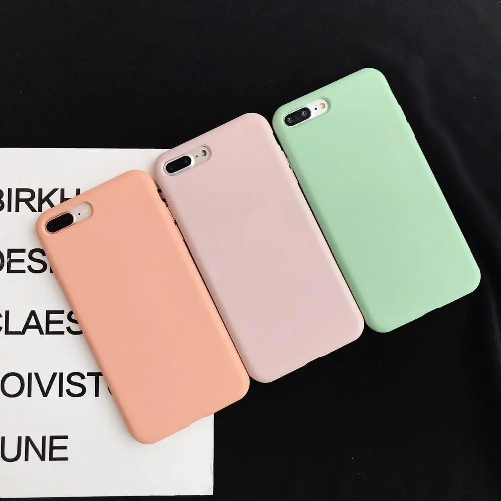 For iphone 6 6S 7 Plus 8 plus case Luxury Liquid silicone Soft TPU Back Cover on for X XR XS MAX coque |