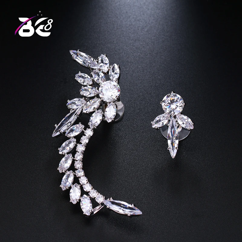 

Be 8 2018 New Style Elegant Asymmetry Clear Stone Unique Earrings Women's Accessaries, Dangle Earrings for Women Gift E511