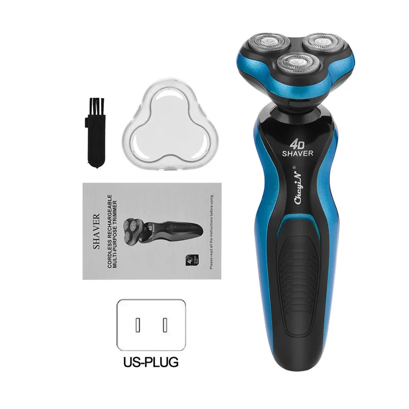 Only Electric shaver Перезаряжаемая электробритва для мужчин, моющаяся, влажная, сухая, триммер для бритья бороды, машинка для электробритва, уход за лицом, 4D плавающая бритва P40 - Цвет: Only Electric shaver