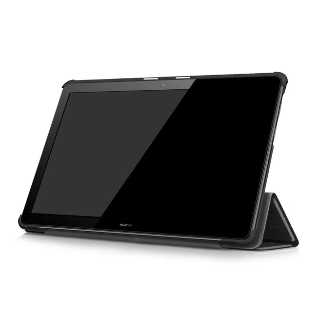 Закаленное стекло Защитная пленка+ чехол из искусственной кожи для huawei MediaPad T5 10 AGS2-W09 AGS2-L09 AGS2-L03 10," планшет