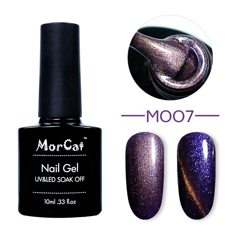 MorCat кошачий глаз Гель-лак для ногтей магнитный лак замачиваемый Гель-лак для ногтей Серебряная Золотая линия кошачий глаз УФ-Гель-лак для ногтей - Цвет: M007