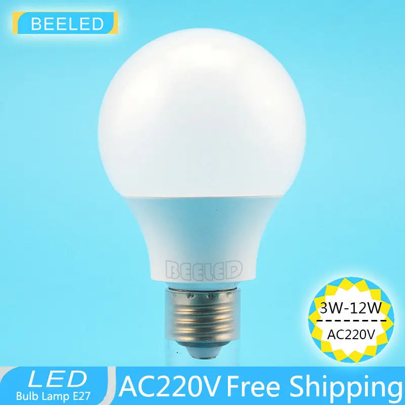 Светодиодная лампа E27 12 Вт 9 7 5 3 smd2835 220 В белая теплая энергосберегающая