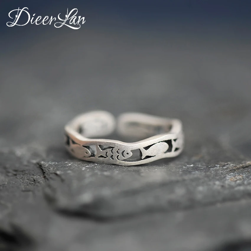 Женское Винтажное кольцо из серебра DIEERLAN в стиле ретро|fashion rings for women|rings womenring |