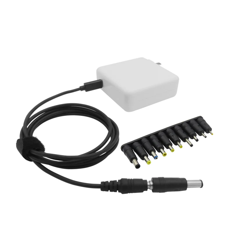 90 Вт PD USB-C зарядное устройство с 10 DC наконечниками Универсальное зарядное устройство 18,5-20 в многофункциональный US/UK/EU/AU адаптер питания для ноутбука i