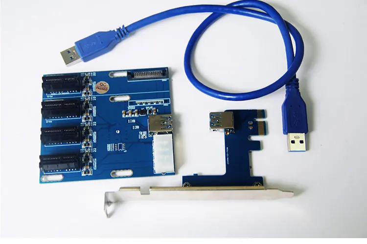 Новый продукт pcie карты 1 4 порта pci express 1x слот Райзер mini ITX Внешние 3 e слота адаптеры