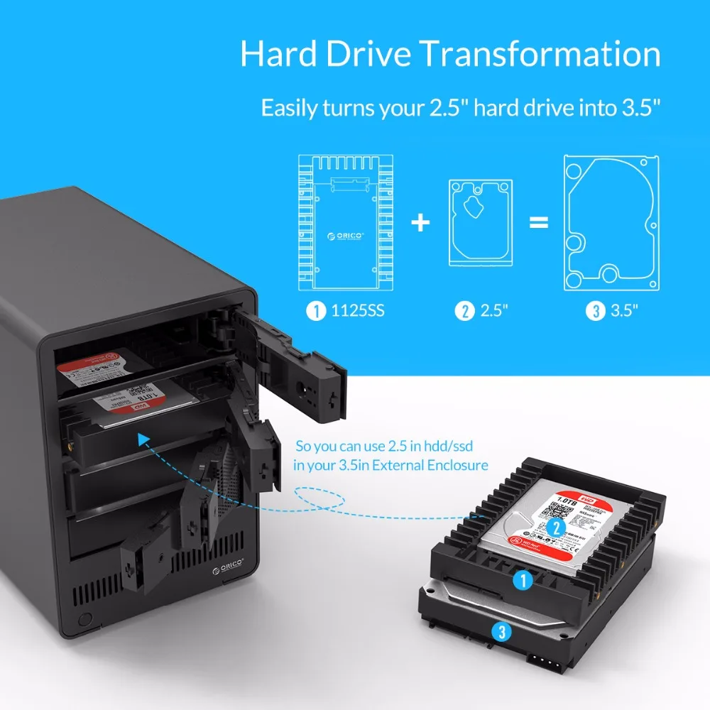 Жесткий диск ORICO 2 5 3 дюйма поддержка SATA 0 6 Гбит/с быстрая скорость передачи не
