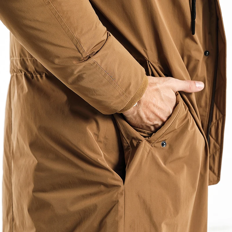 SIMWOOD Зимняя парка на утином пуху для мужчин с капюшоном теплая куртка Slim Fit