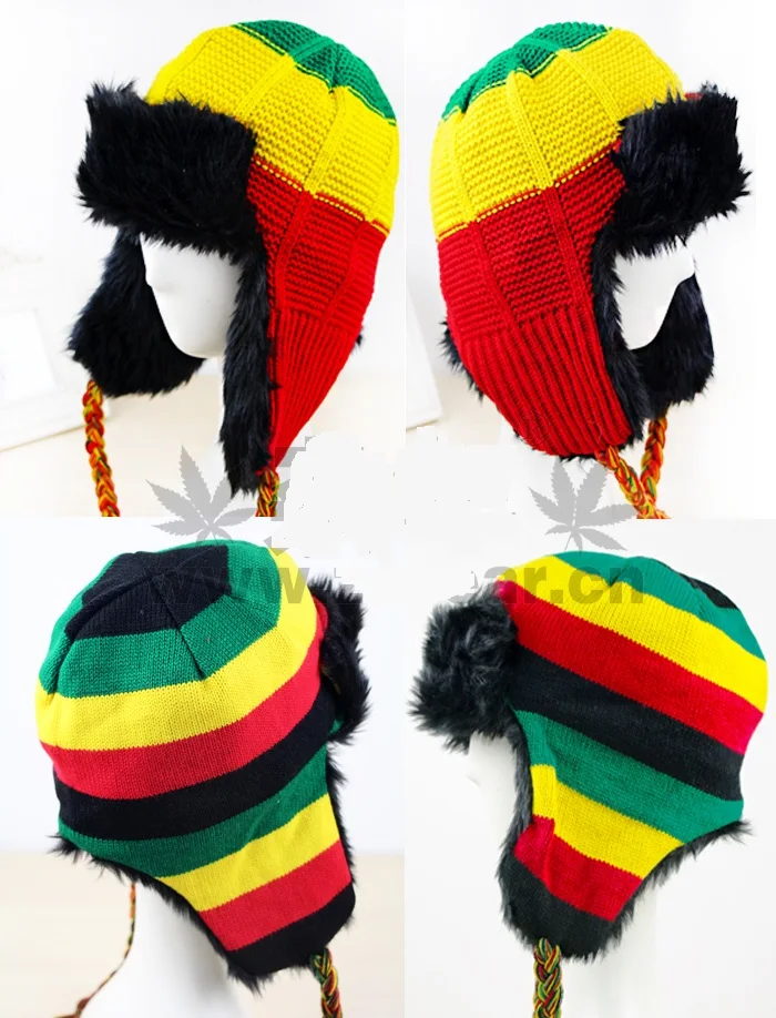 Rasta Регги зимняя шапка в стиле хип хоп Боб Кепка ямайском reggae разноцветная