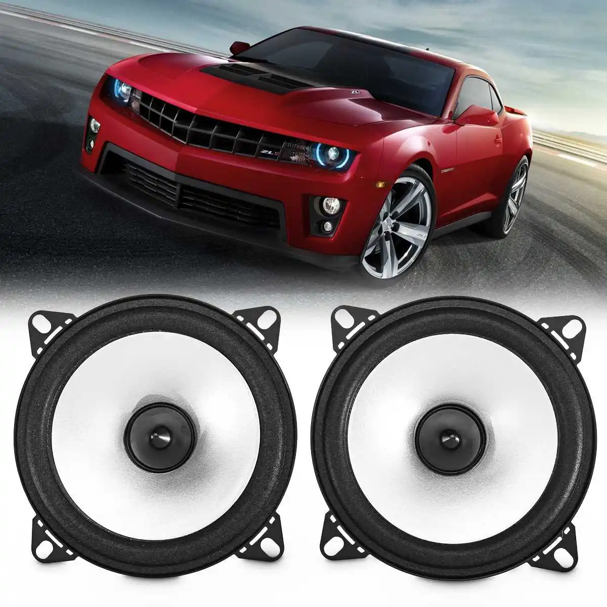 2 шт. 4 ''автомобильный коаксиальный динамик 12 в 60 Вт Авто Автомобильный Hifi полный диапазон частоты чувствительность мощность громкий динамик аудио стерео