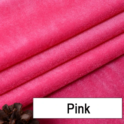 pink Бархатная ткань 100*160 см, полиэстер, спандекс, Telas, плюшевая ткань, цветная, сделай сам, ручная работа, шитье, лоскутное шитье, сценический занавес, скатерть - Цвет: pink