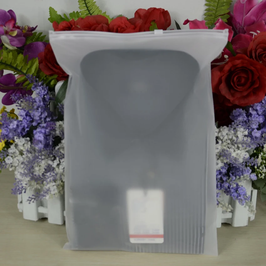 50pcs/lot -14x14/16x16/18x18/20/22cm Zipper Lock Frosted Cpe Plastic Matte Garment Packaging Bags For Underwear Socks Shirt | Дом и сад