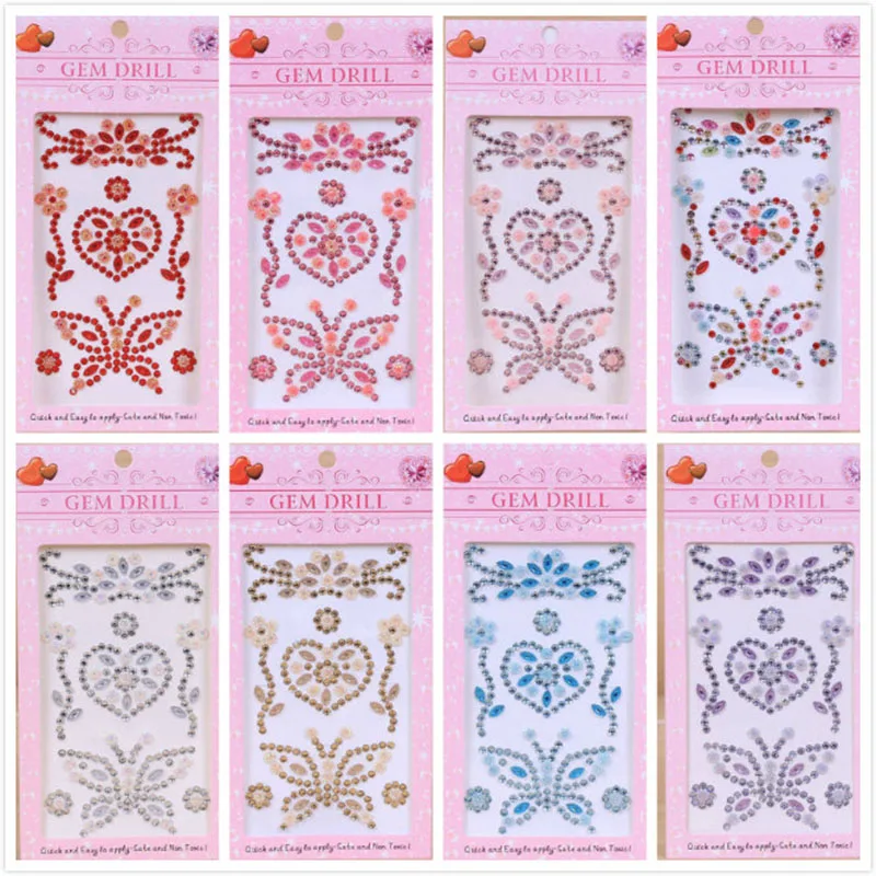 

DIY Decal Mobile Art Crystal Diamond Rhinestone Self Adhesive Scrapbooking Stickers Children's Toys Sticker 24Pcs/lot
