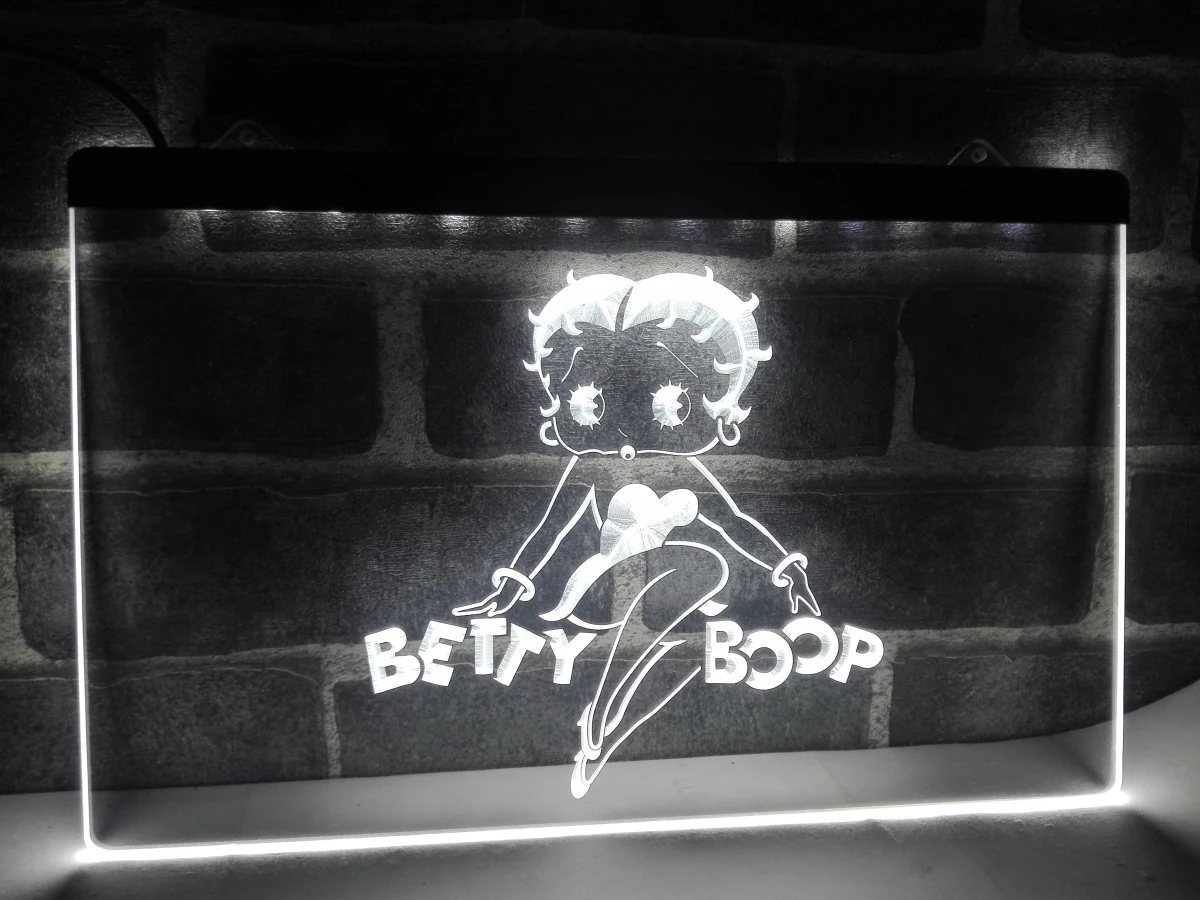 LC197 Betty Boop светодиодный неоновый светильник знак для домашнего декора|Таблички и